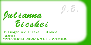julianna bicskei business card